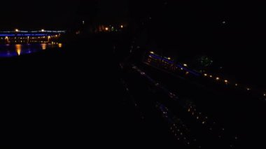 Uzhgorod şehrinde şenlikli havai fişekler