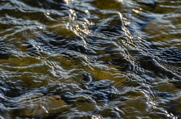 Belas Ondas Água Transparente Rio Montanha — Fotografia de Stock