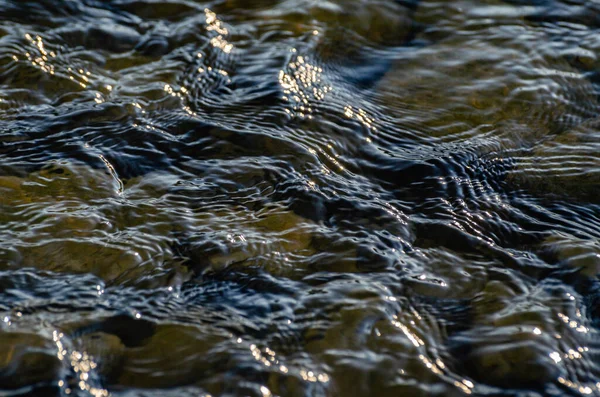 Belles Vagues Eau Transparente Une Rivière Montagne — Photo