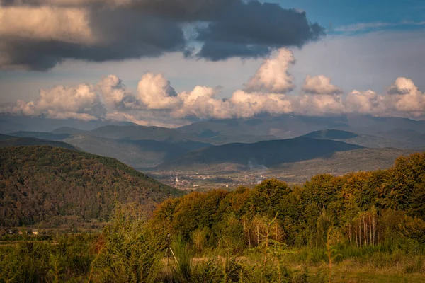 Peisajul Toamnă Zonelor Rurale Din Carpați — Fotografie, imagine de stoc