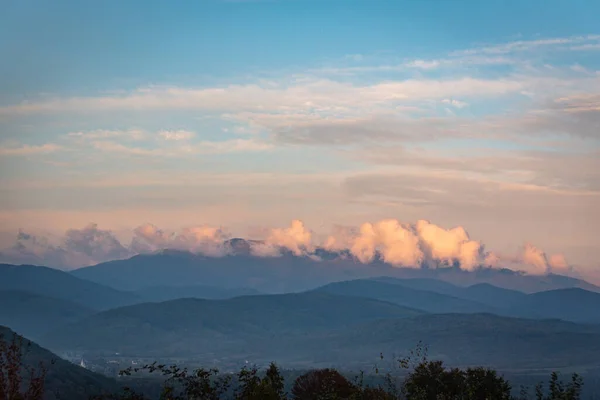 Podzimní Krajina Krajiny Karpat — Stock fotografie