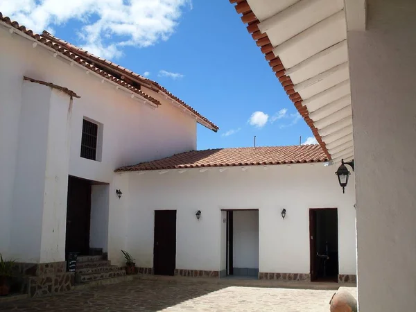 Patio Del Museo Étnico Histórico Religioso Santa Ana Día Soleado — Foto de Stock
