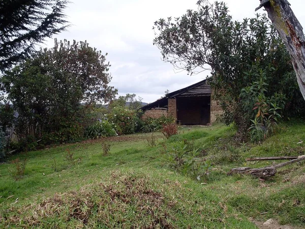Casa Rural Junto Camino Tierra Que Conduce Fortaleza Kuelap Para — Foto de Stock