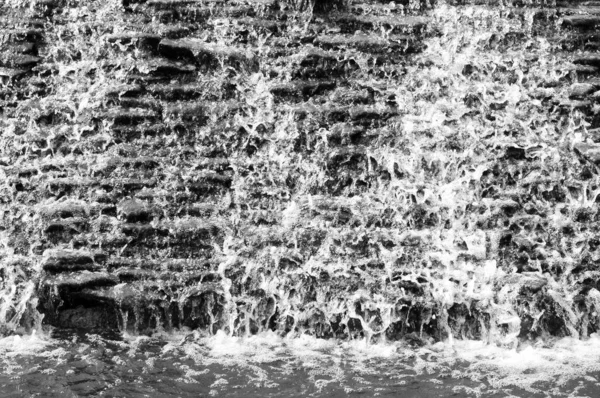 Водоспад Крупним Планом Зверху Чорно Білий Абстрактний — стокове фото