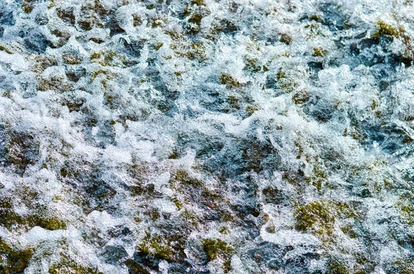 Espuma Água Azul Closeup Cima — Fotografia de Stock