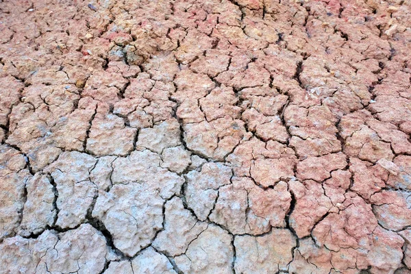 乾燥したひび割れた地球 太陽の下で砂漠の粘土 乾燥した土壌 水なし — ストック写真