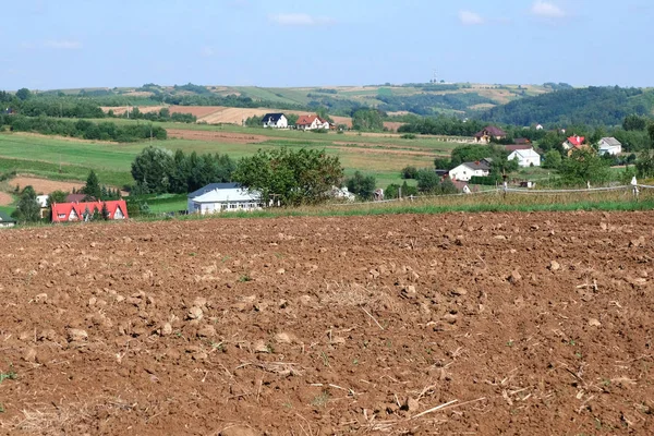 Seminativi Seminativi Cereali Agricoltura Arato Campo Nella Giornata Primaverile Terreno — Foto Stock