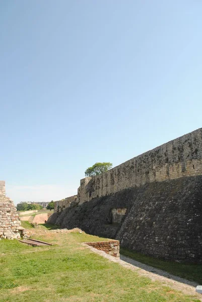 Ściana Fortyfikacji Kalemegdan Belgrad Serbia — Zdjęcie stockowe