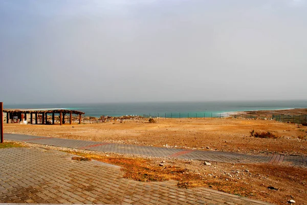 Pemandangan Panorama Pantai Laut Mati Israel — Stok Foto