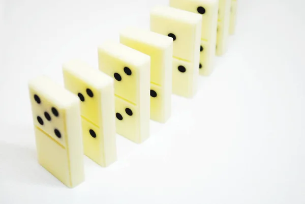 Domino Dadi Sfondo Bianco — Foto Stock