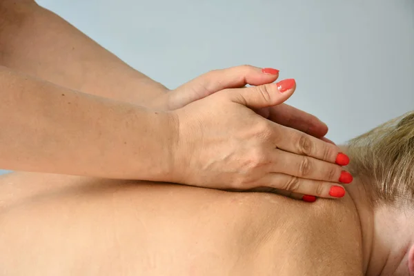 Voltar Terapia Massagem Esportiva — Fotografia de Stock