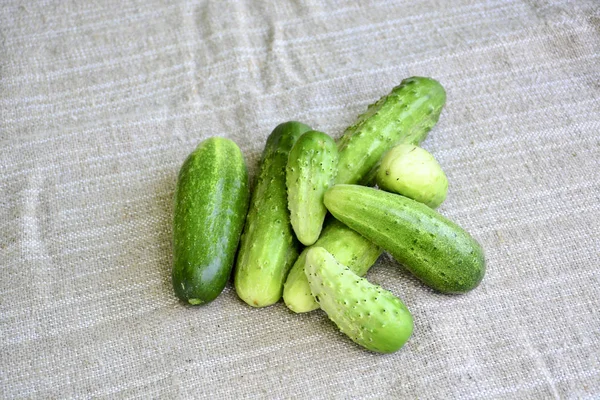 Verduras Frescas Pepinos Ajo — Foto de Stock