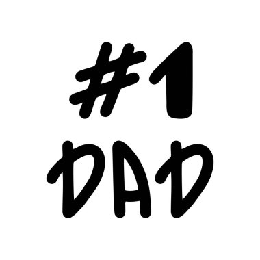 Babalar günün kutlu olsun, nember 1 baba alıntı yaptı. Vektör illüstrasyonu