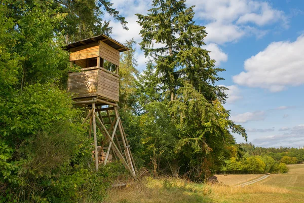 Wooden hunting lodge in nature of Germany