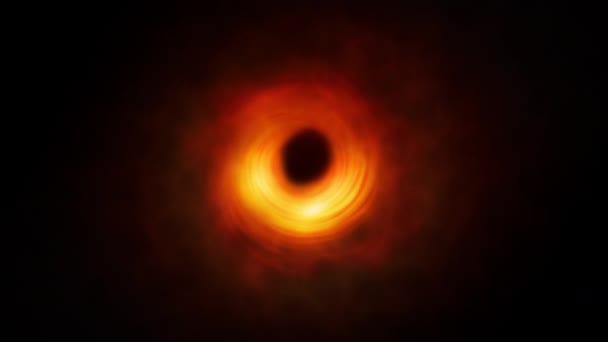 Cgi Black Hole Based First Black Hole Image Event Horizon — Stock Video