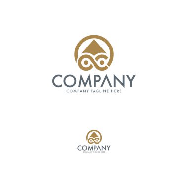 Infinity veya mektup A logo tasarım şablonu