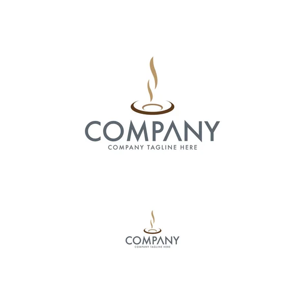 Creative Restaurant Coffee Logo Design Tepmlate — Stock Vector