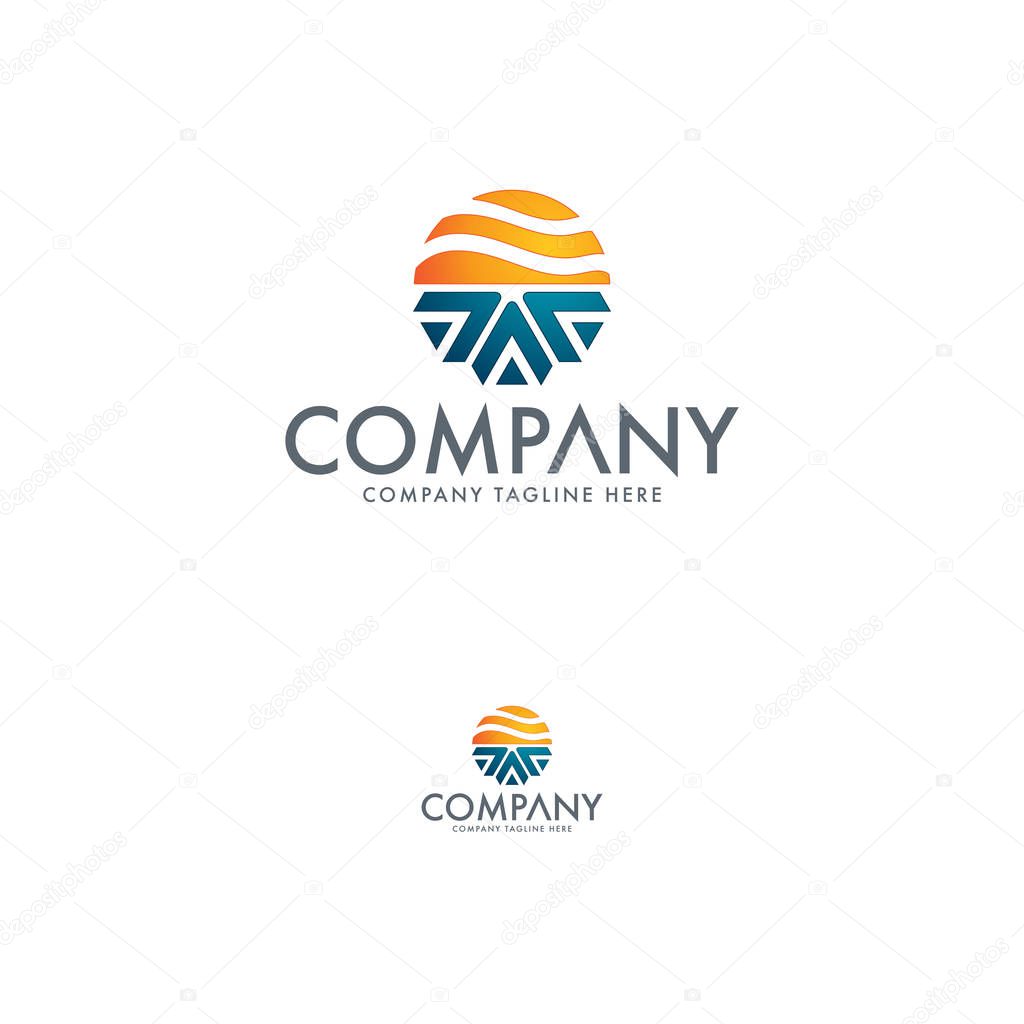 Heating and cooling industry logo