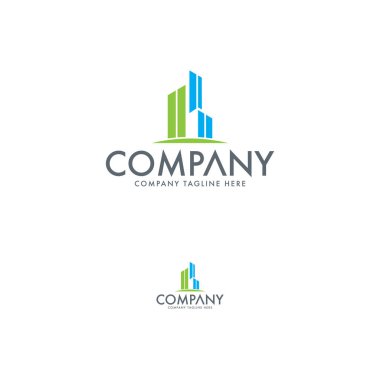 Mimarlık, gayrimenkul ve sonstruction logo tasarım şablonu