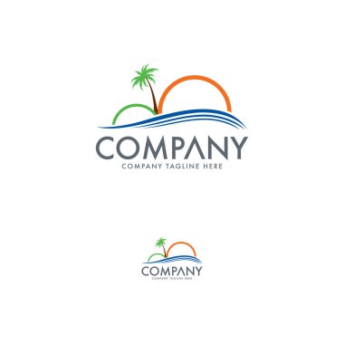 Seyahat ve turizm logo tasarım şablonu