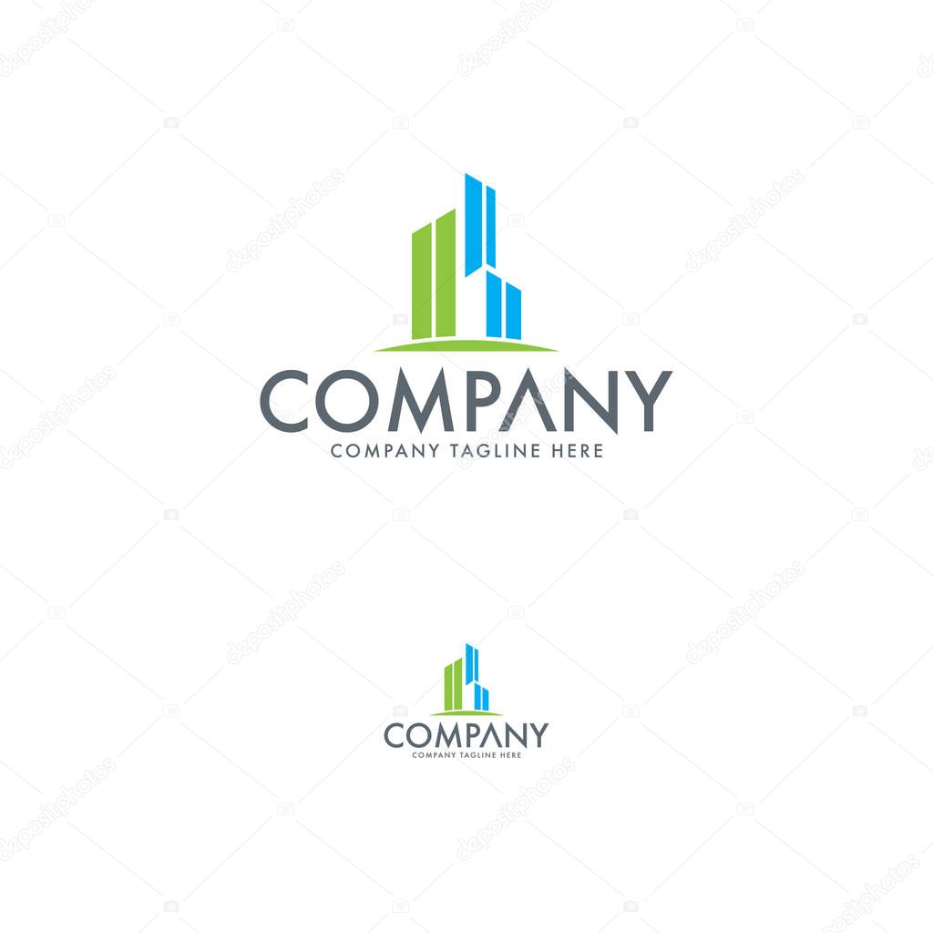 Architecture, real estate and sonstruction logo design template