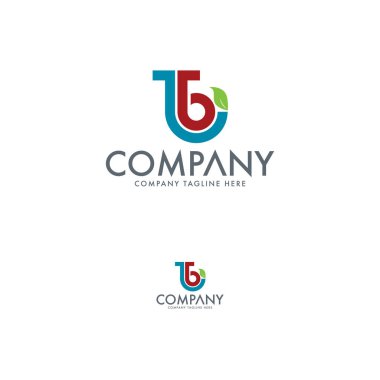 Modern Yaprak Harf Tb Logo Şablonu
