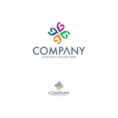 Modern g harfi ve soyut logo tasarım şablonu