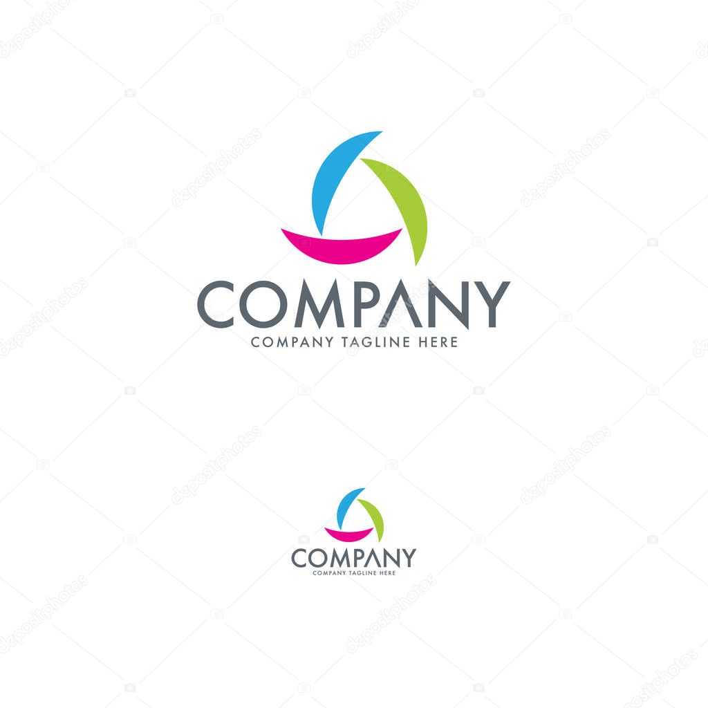Dynamic Colorful Abstract Logo Template