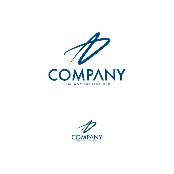Creative Letter Logo Design Template Hand Writing Letter Logo Template — Stock Vector