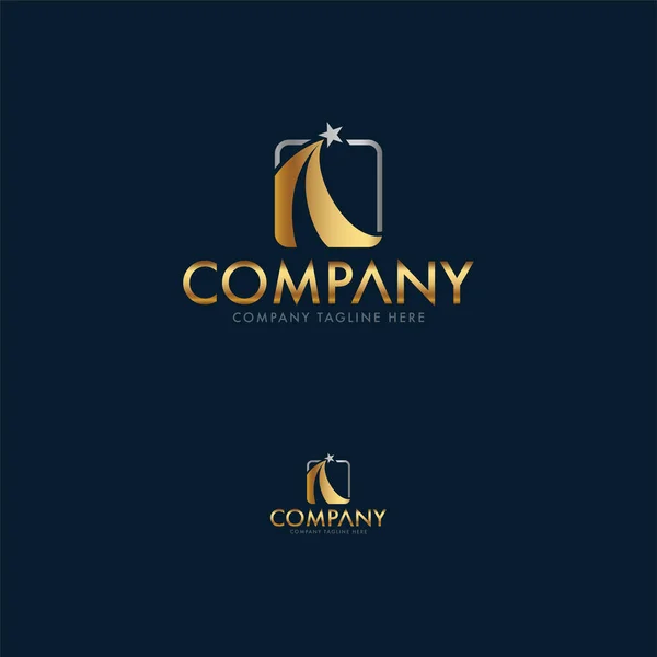 Modello Design Logo Oro Creativo — Vettoriale Stock