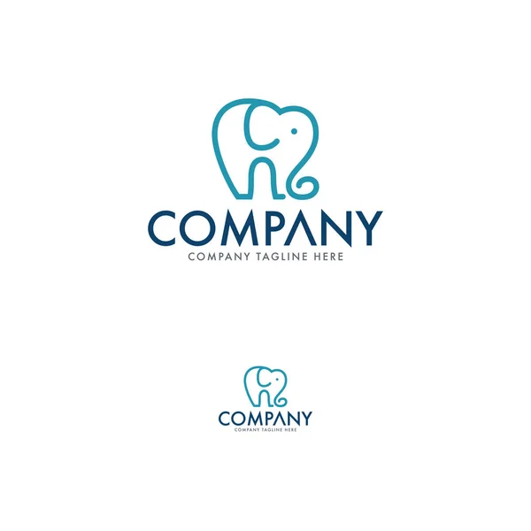 Логотип Стоматологической Клиники Creative Elephant — стоковый вектор