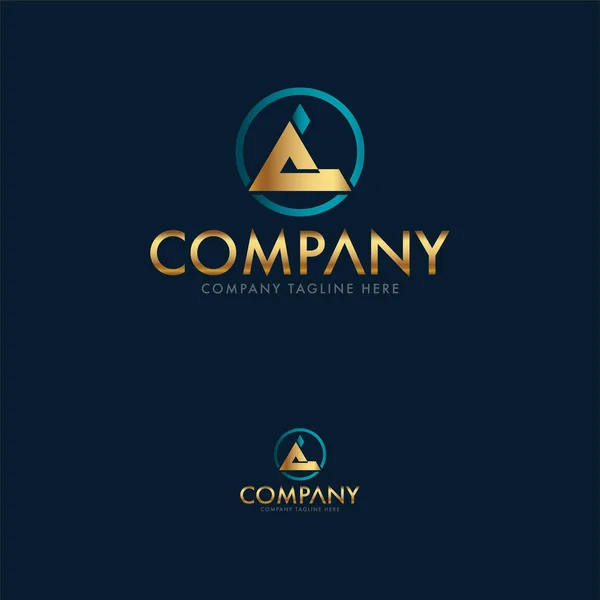 Carta Criativa Modelo Design Logotipo — Vetor de Stock