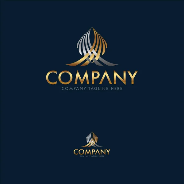 Luxury Textile Jewellery Logo Template — Stock Vector