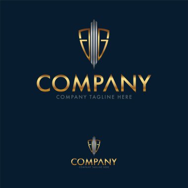 Lüks Kalkan ve Harf Ag Logo Şablonu