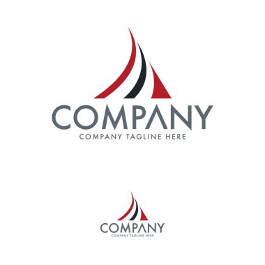 Yaratıcı Mektup A ve Soyut Dağ Logo Şablonu