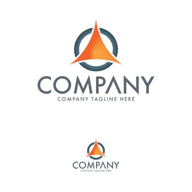 Modern Üçgen ve Harf A Logo Şablonu