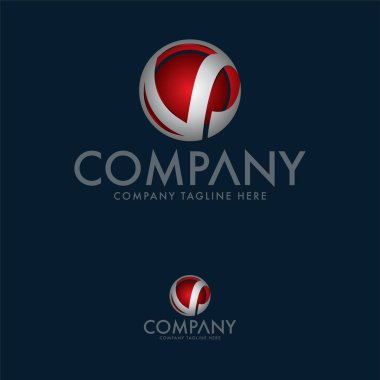 Yaratıcı 3d Mektup Vp Logo Şablonu