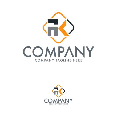 Modern Ank harfi logo tasarım şablonu