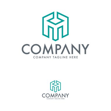 Yaratıcı Mektup M ve İnşaat Logo Şablonu