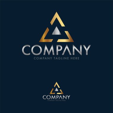 Yaratıcı Üçgen ve A Harfi Logo, Mimarlık, Mühendislik Logo Şablonu