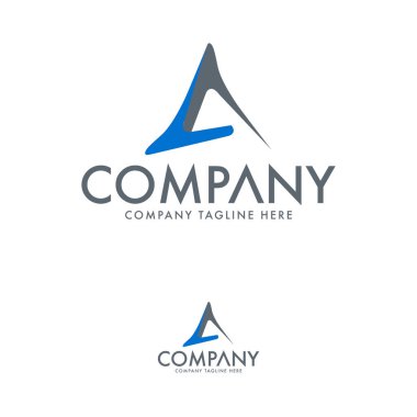 Soyut Mektup Bir Logo Tasarım Şablonu. Teknoloji logosu