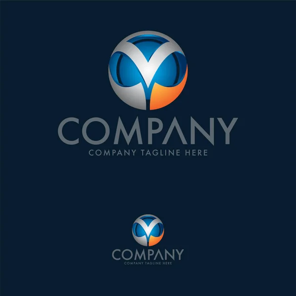 Modello Logo Creativo Lettera — Vettoriale Stock
