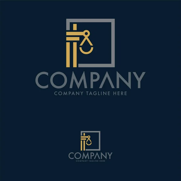 Modern Hukuk Avukat Logo Şablonu — Stok Vektör