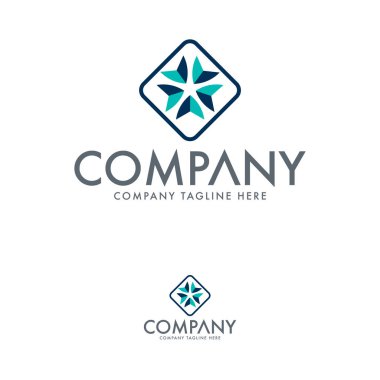 Yaratıcı çiçek logo tasarım şablonu