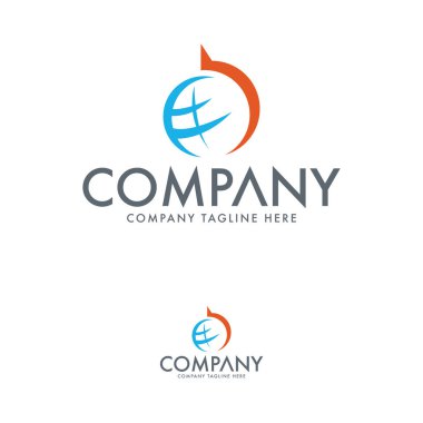 Yaratıcı Pusula, Küre ve B Logo Şablonu.