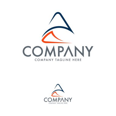 Modern harf Bir logo tasarım şablonu