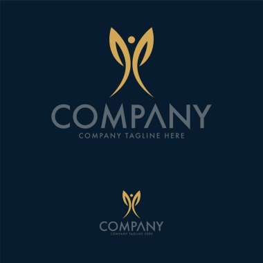 Yaratıcı kelebek logo tasarım şablonu