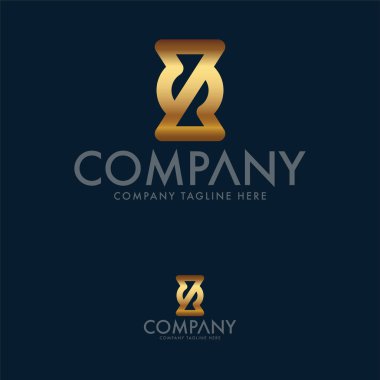 Modern Soyut Kum İzle Logo Şablonu