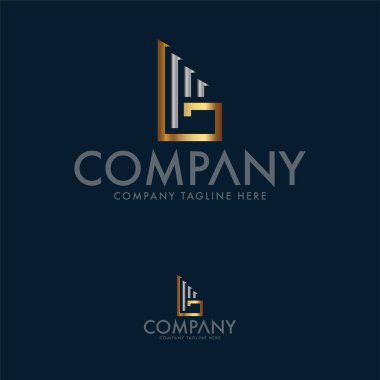 Lüks Mimari ve B Harfi Logo Şablonu