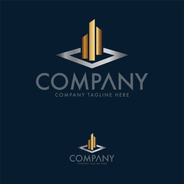 Lüks Mimarlık, Emlak, İnşaat Ve Consturction Logo Şablonu